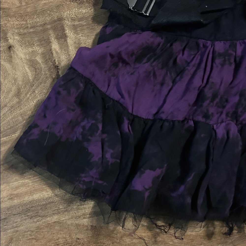 Hot Topic Black and Purple Goth Skirt - Picture 2 of 11